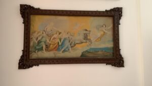 لوحة زيتية اثرية لأحد كبار الفنانين الارمن لاسطورة من تراث جدي المرحوم ديكران البرواظ شغل وحفر والدي الفنان جورج في بيته