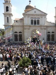 احتفال كنيسة الصليب بأحد الشعانين