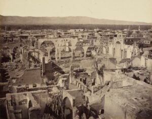 دمار البطريركية والكاتدرائية المريمية بمذبحة 1860