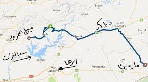 خريطة حران والرها وديار بكر في الجزيرة السورية العليا
