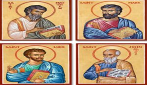 الانجيليون الاربعة متى، مرقس، لوق ، ويوحنا