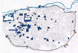 مخطط دمشق القديمة وموقع زقاق المحكمة