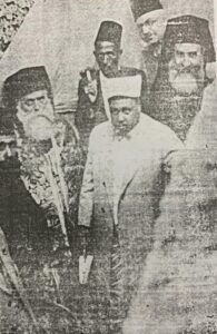 وضع حجر الاساس لبناء جمعية القديس غريغوريوس في اساسات البناء بيد الشيخ تاج الدين الحسني رئيس الجمهورية والى يمينه الوكيل البطريرركي المطران زخريا والى يساره المطران ملاتيوس قطيني مطران ديار بكر العام 1928