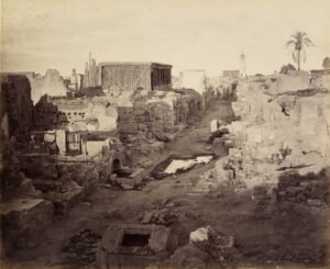 الحي المسيحي مدمراً في فتنة 1860