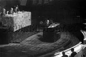 السفير عبد الله الخاني يلقي كلمة سورية في الهيئة العامة للأمم المتحدة في نيويورك عام 1970