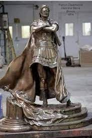 مثال القائد الكنعاني الفينيقي حنبعل برقا, منحوت من البرونز للفنان الامريكي الإيطالي الأصل franco castelluccio ومعروض في سنغافورة.. التمثال يجسد قائد جيوش قرطاج وراية روما تحت رجليه. يسمى النحت انتصار كان (victory of cannae) اين هزمت جيوش قرطاج الجيوش الرومانية،. البطل حنبعل هو القائل (اما ان اجد الطريق او أن اصنعه) I will eigher find a way or make one. وصاحب مقولة كل الطرق تؤدي إلى روما.