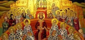 ايقونة الملك قسطنطين وىباء المجمع