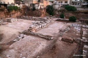اساسات كنيسة رومية في منطقة قلعة حماة