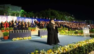 البطريرك يوحنا العاشر في تخريج طلاب جامعة البلمند