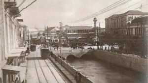 دمشق 1924 - صورة ساحة المرجة من فندق فيكتوريا الكبير