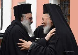 البطريرك يوحنا العاشر والمتروبوليت نيفن المعتمد الانطاكي في موسكو