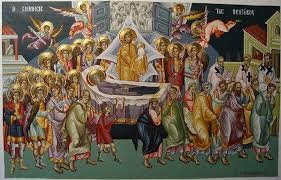 ايقونة الرقاد من المدرسة الحلبية للخوري يوسف المصور