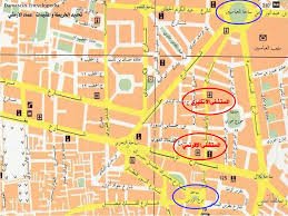 خريطة موقع المستشفى الانكليزي في حي القصاع