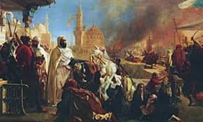 الامير عبد القادر الجزائري ينظر الى حريق دمشق المسيحية بحسرة 1860